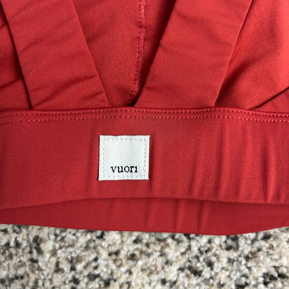 Vuori Stride Bra Poppy Size XS Strappy Unpadded Yoga Activewear - Picture 3 of 3